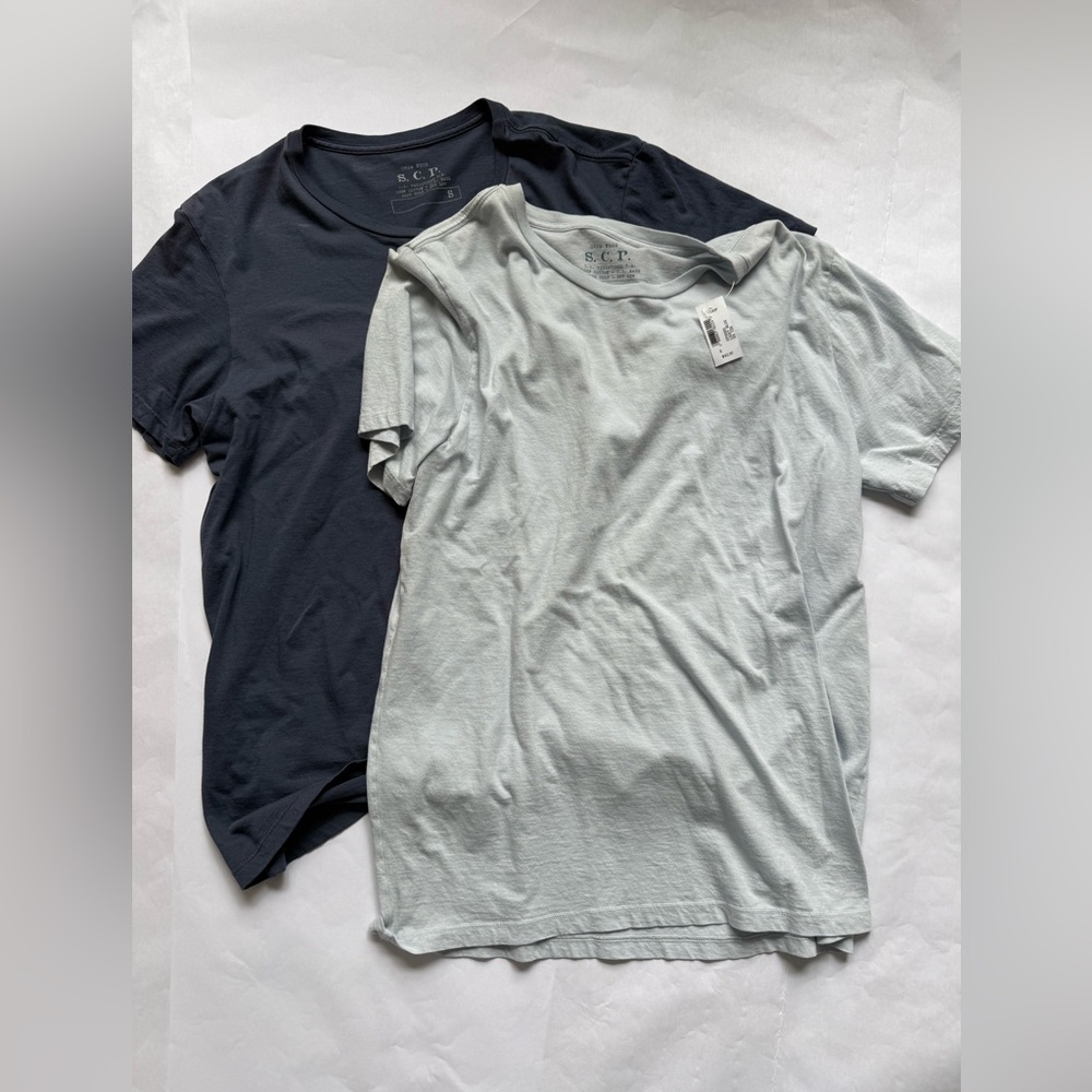 SCP T Short Bundle Lot blue Size Small NEW Crew Neck